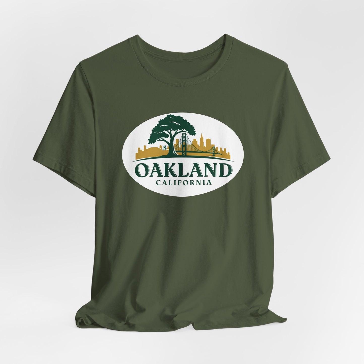Oakland Cityscape Unisex Jersey Tee, Casual Wear, Gifts for Him/Her, Summer Fashion, Oakland California T-Shirt, Oakland Souvenir
