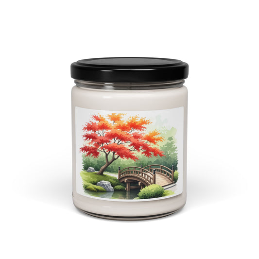 Scented Candle, Japanese Garden Design, Meditation Candle, Autumn Aromatherapy Candle, Gift Idea