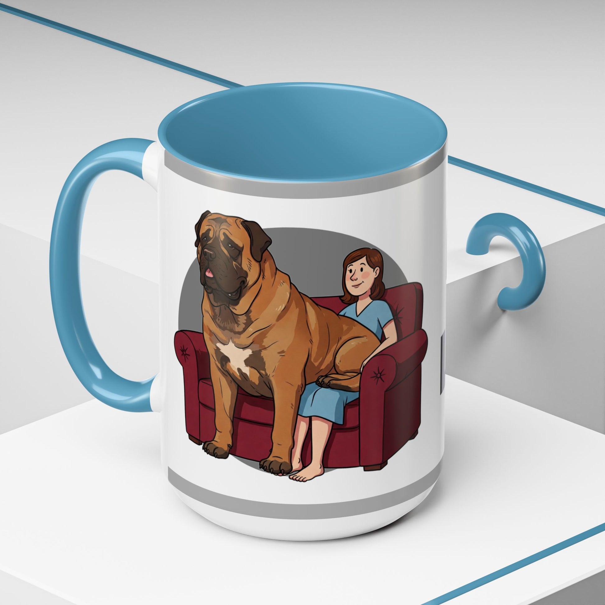 Mastiff Lap Dog Accent Coffee Mug - Perfect Funny Gift for Dog Lovers, Mastiff Breeders - Schmartypants