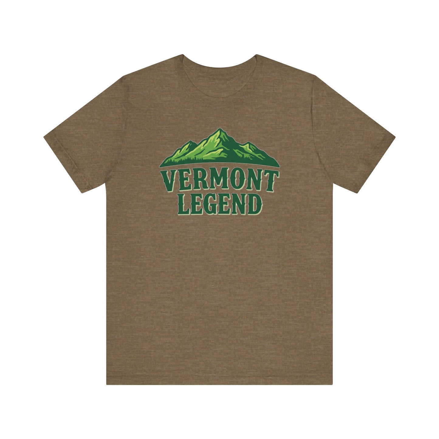 Vermont Legend Unisex Tee, Mountain Graphic T-Shirt, Outdoor Adventure Shirt, Hiking Apparel, Gift for Nature Lovers, Vermont Souvenir Tee
