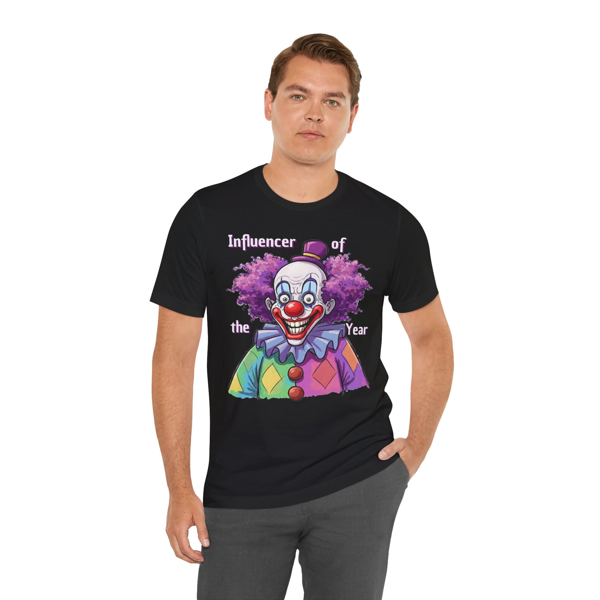 Influencer of the Year Clown T-Shirt - Funny Unisex Jersey Tee - Schmartypants