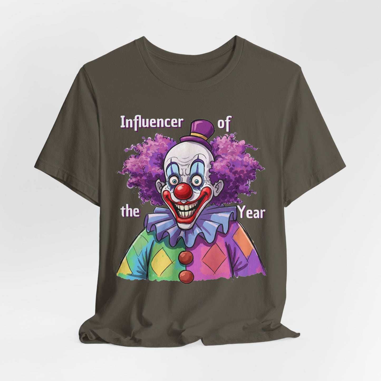 Influencer of the Year Clown T-Shirt - Funny Unisex Jersey Tee - Schmartypants