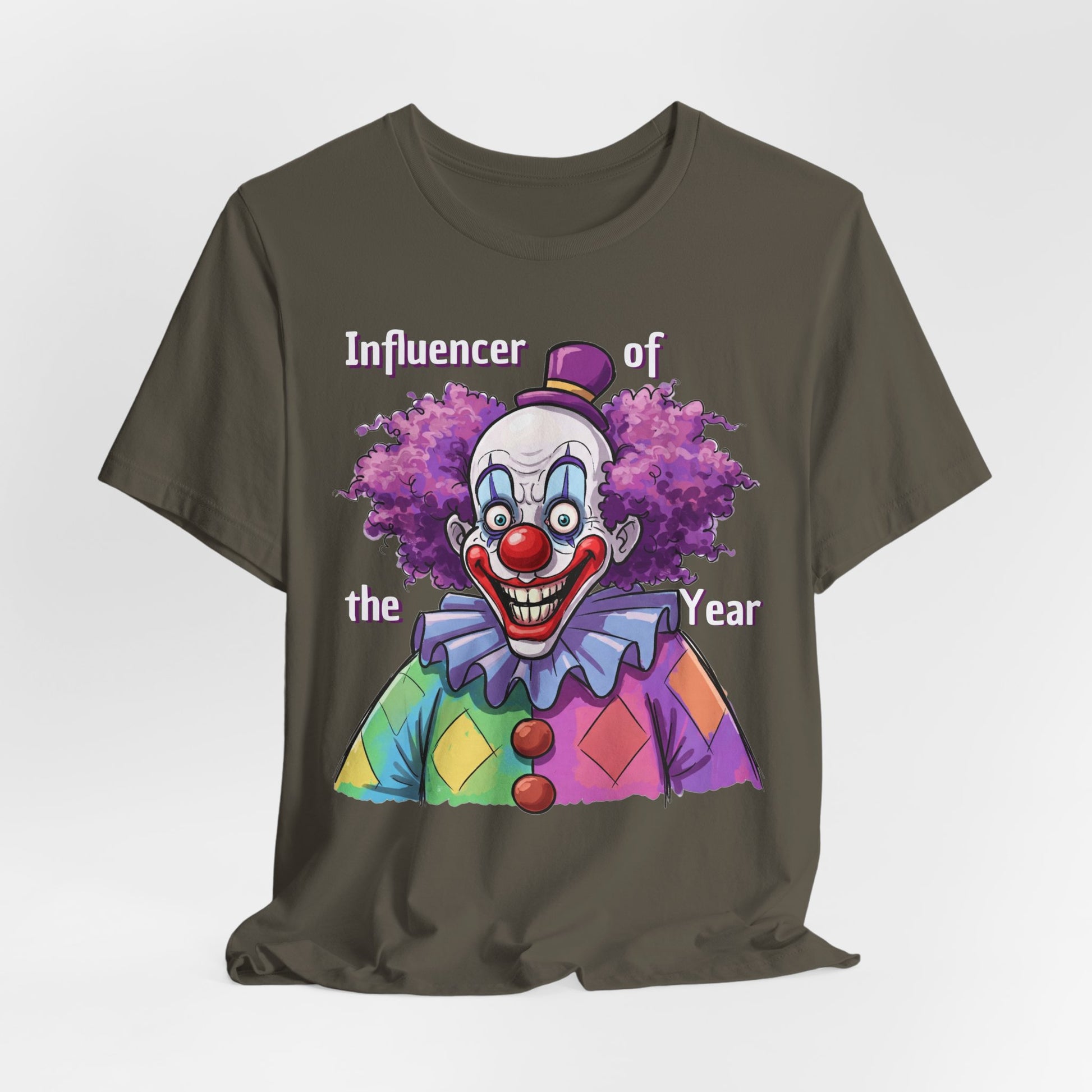 Influencer of the Year Clown T-Shirt - Funny Unisex Jersey Tee - Schmartypants