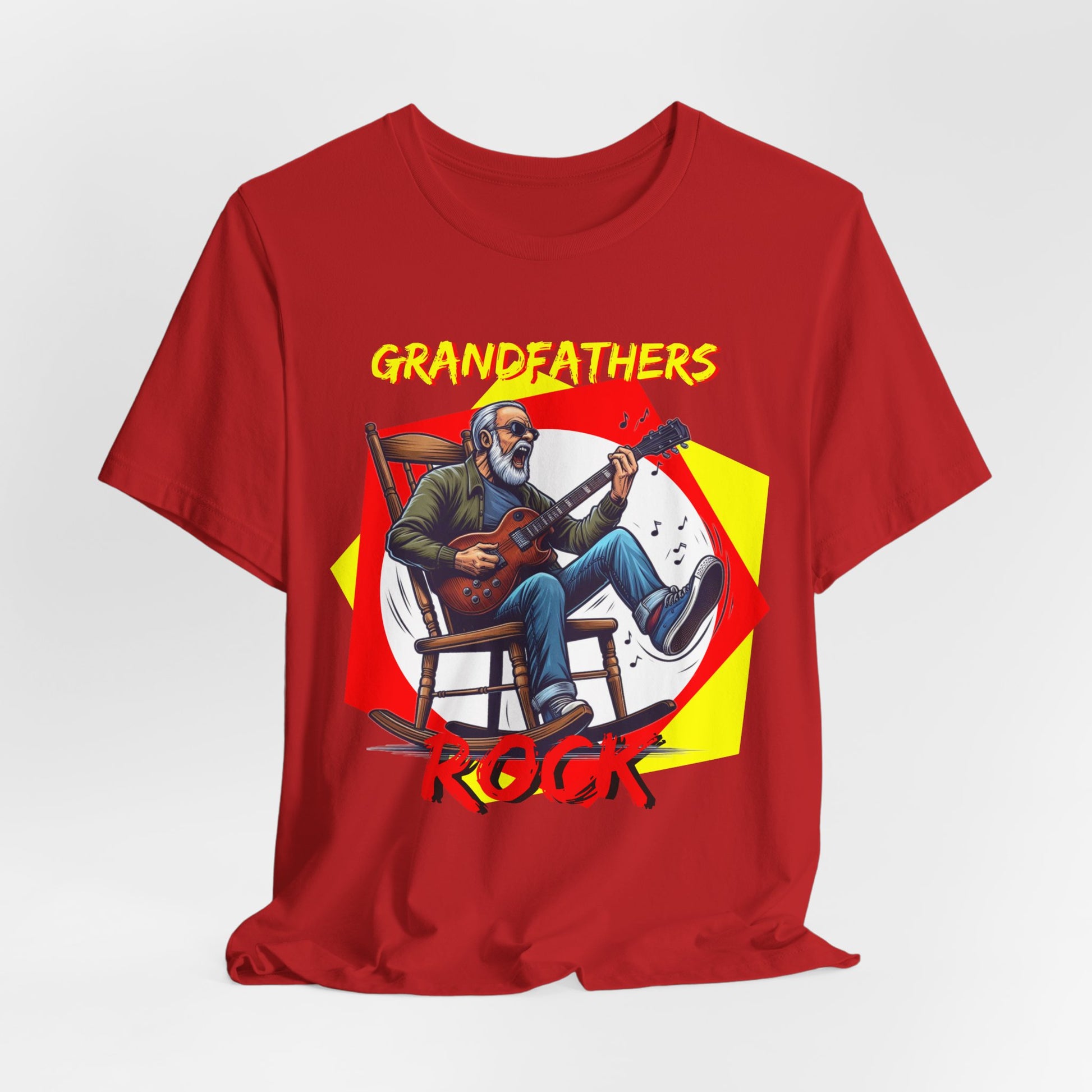 Grandfathers Rock Unisex Tee | Funny, Cool Graphic T-Shirt for Music Lovers, Birthdays, Father's Day - Schmartypants
