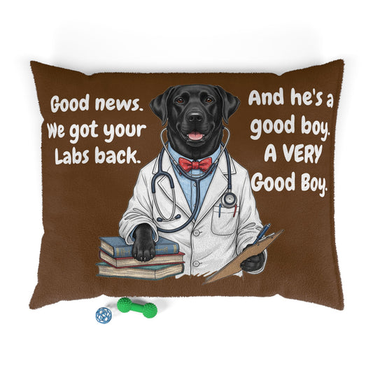 Black Lab Pet Bed - Perfect for Dog Lovers, Cute Good Boy Dog Decor, Pet Accessories, Animal Gift, Cozy Pet Sleeping