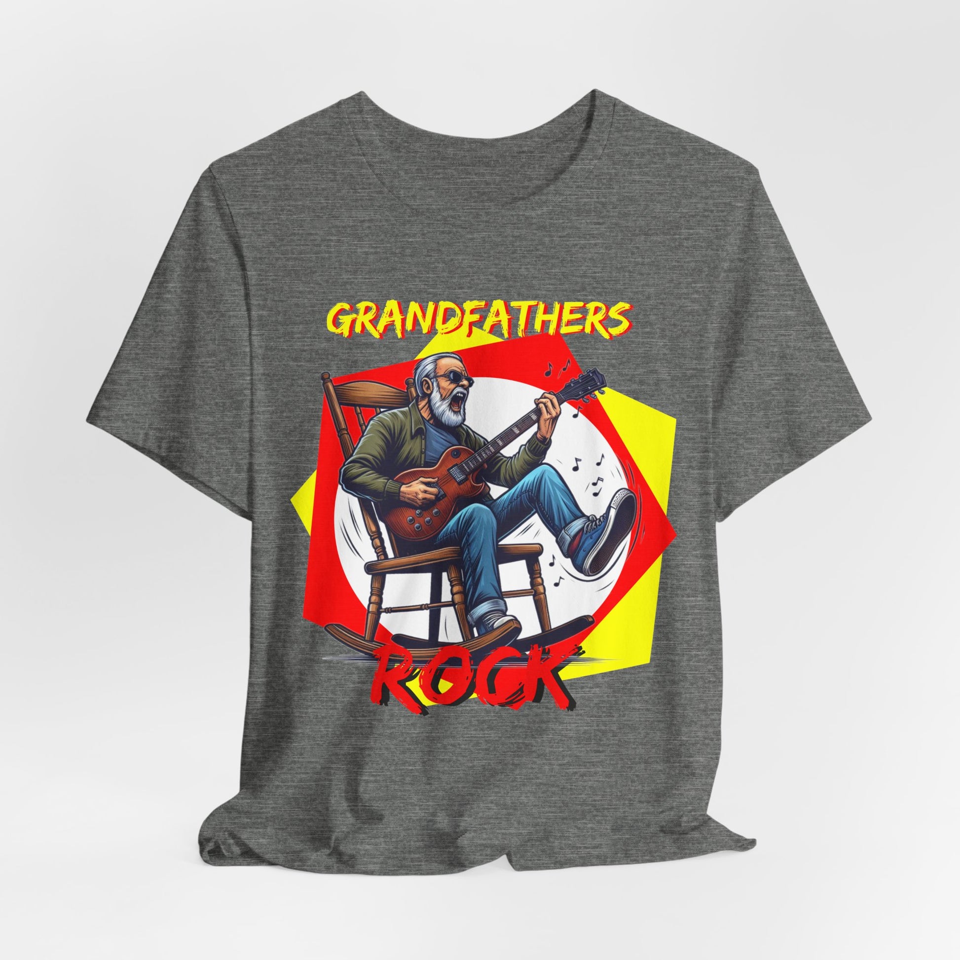 Grandfathers Rock Unisex Tee | Funny, Cool Graphic T-Shirt for Music Lovers, Birthdays, Father's Day - Schmartypants