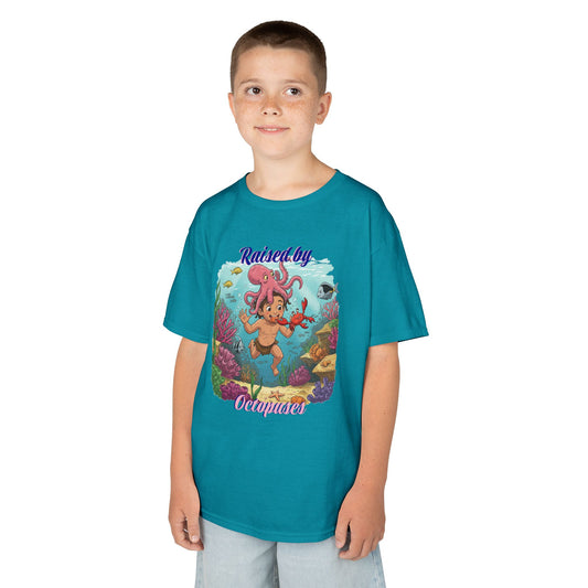 'Raised by Octopuses' Funny Underwater Adventure Kids Tee - Quirky Ocean-Themed Shirt, Perfect Gift for Beach Lovers, Funny Kids Apparel, Summer Fun Wear, Unique [...]
