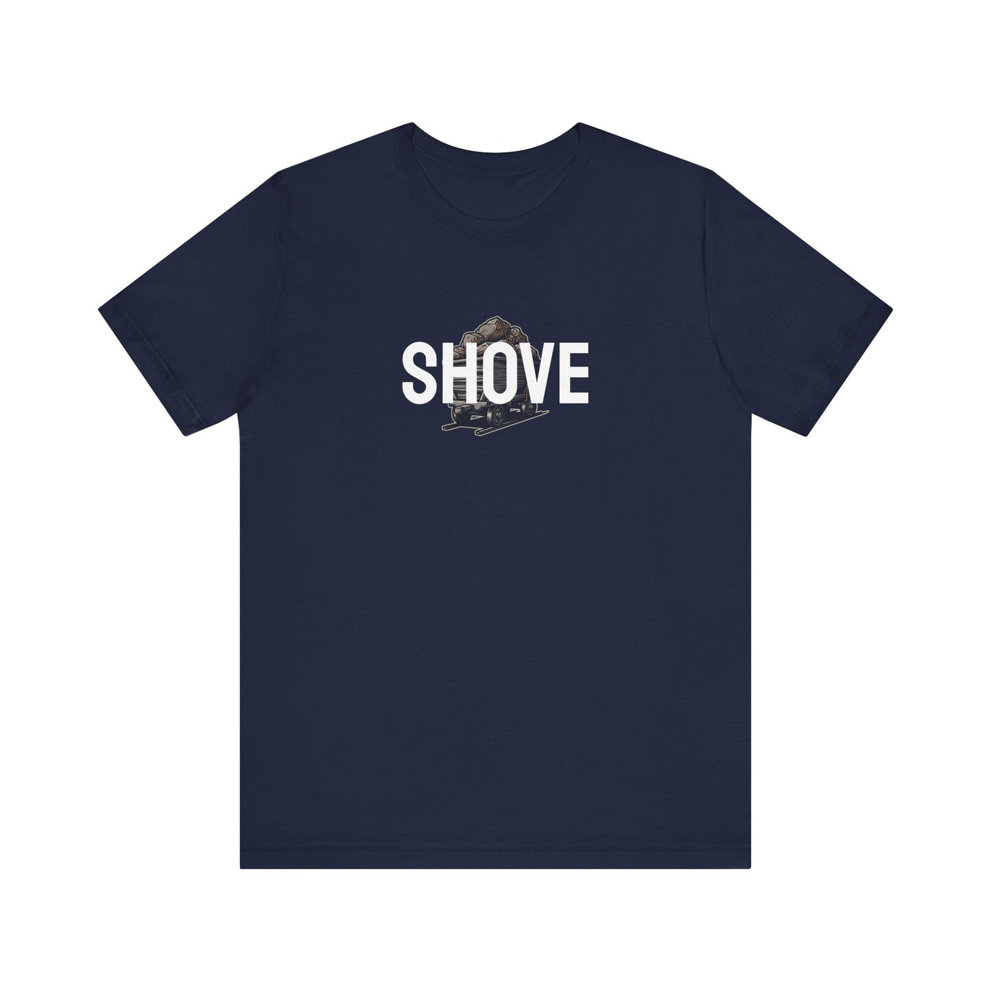 Athletic Spirit SHOVE Unisex Tee, Baseball Player Gift, Sports Fan Shirt, Inspirational Athlete Top, Underdog Competition Statement Piece