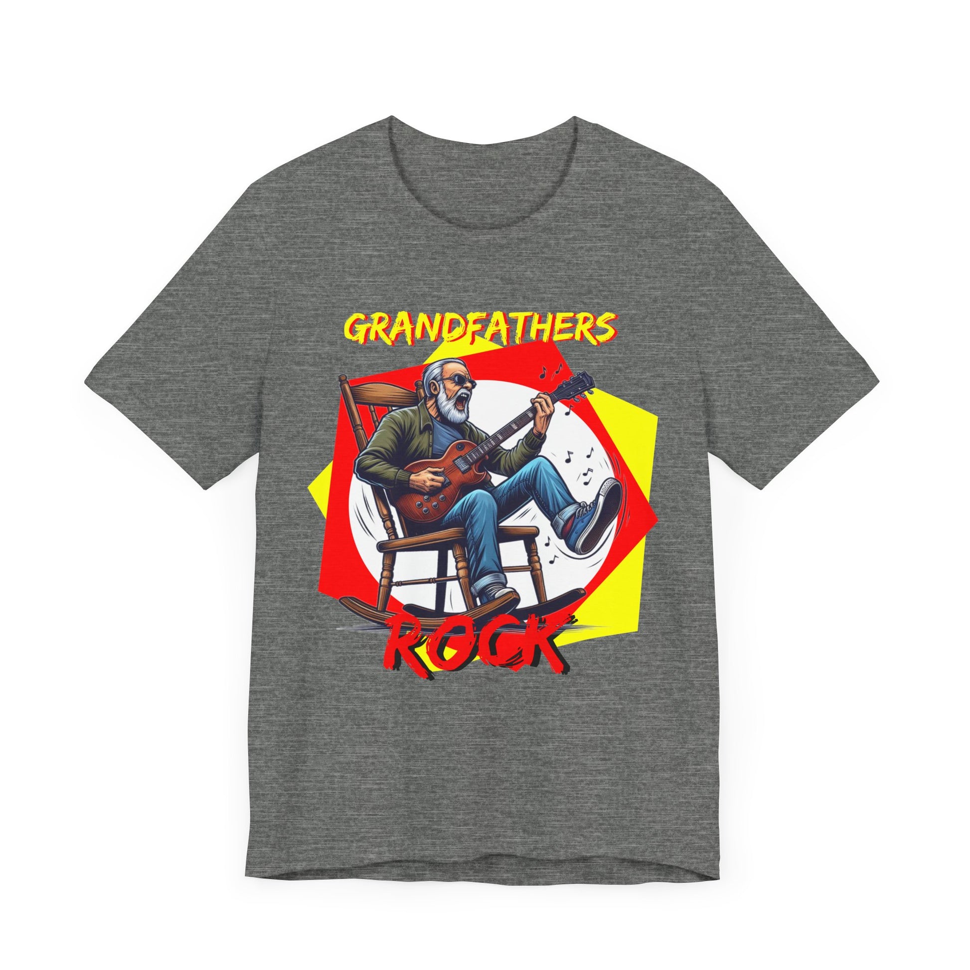 Grandfathers Rock Unisex Tee | Funny, Cool Graphic T-Shirt for Music Lovers, Birthdays, Father's Day - Schmartypants