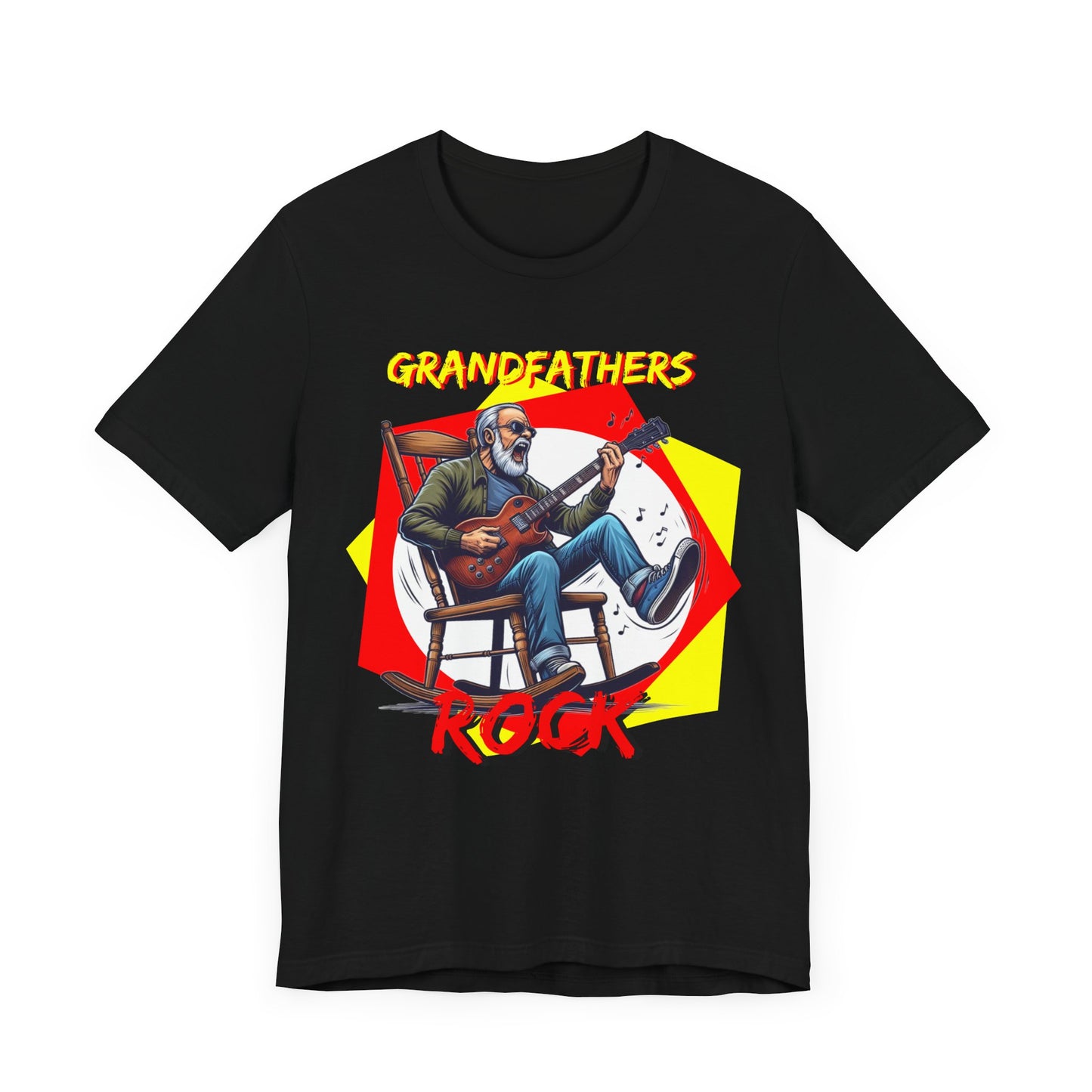 Grandfathers Rock Unisex Tee | Funny, Cool Graphic T-Shirt for Music Lovers, Birthdays, Father's Day - Schmartypants