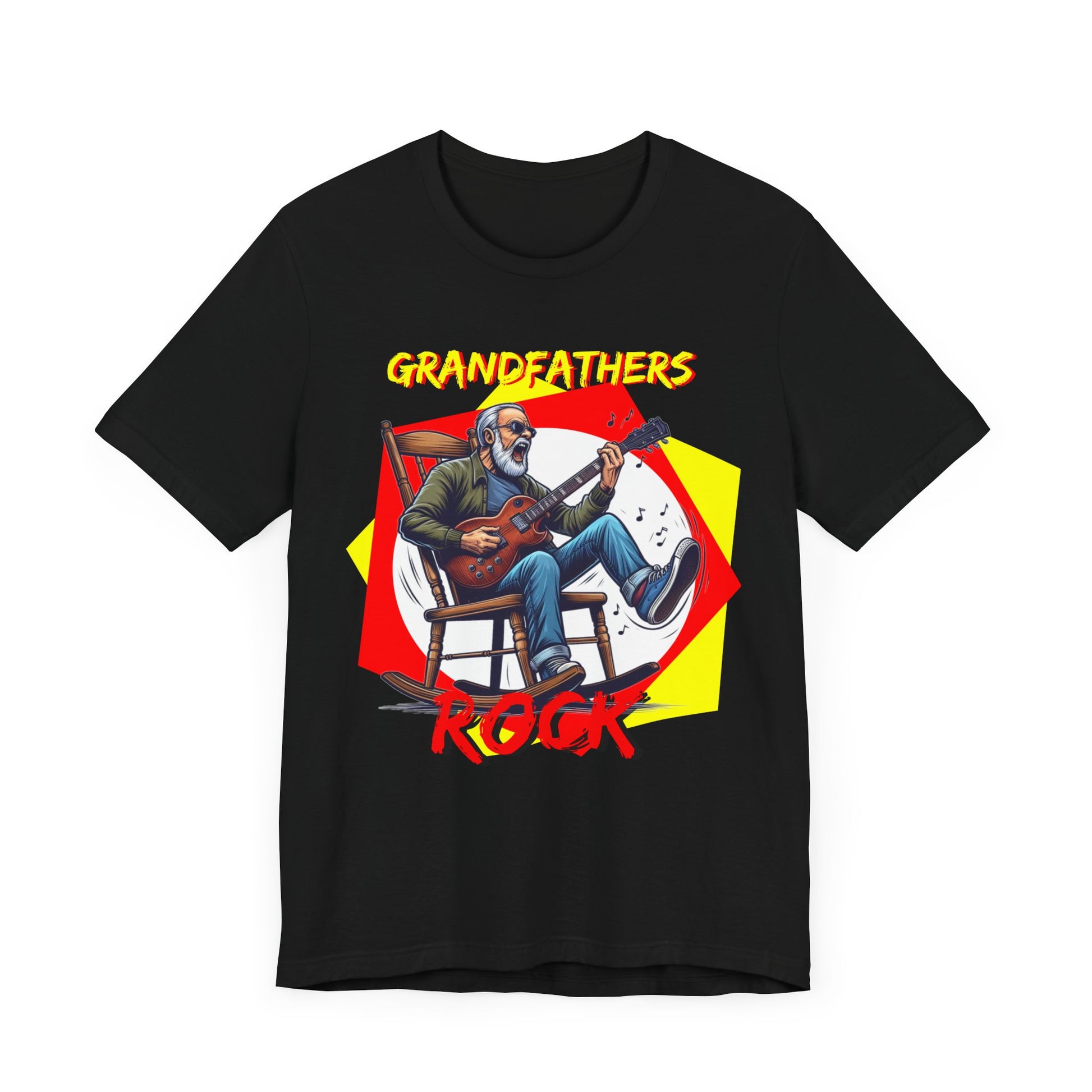 Grandfathers Rock Unisex Tee | Funny, Cool Graphic T-Shirt for Music Lovers, Birthdays, Father's Day - Schmartypants