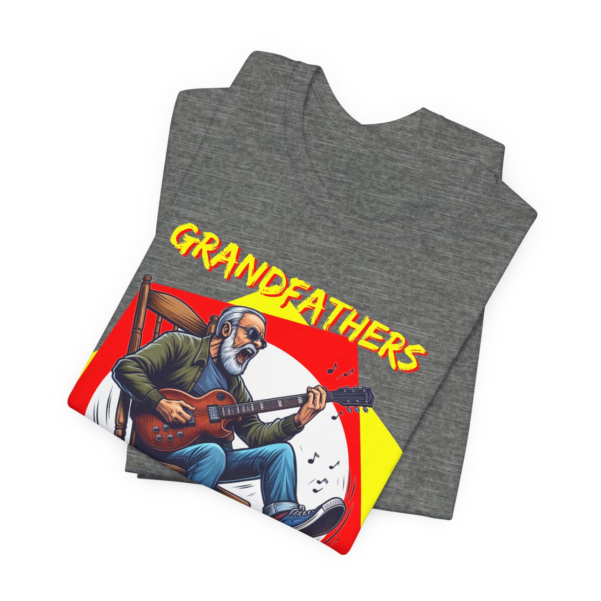 Grandfathers Rock Unisex Tee | Funny, Cool Graphic T-Shirt for Music Lovers, Birthdays, Father's Day - Schmartypants