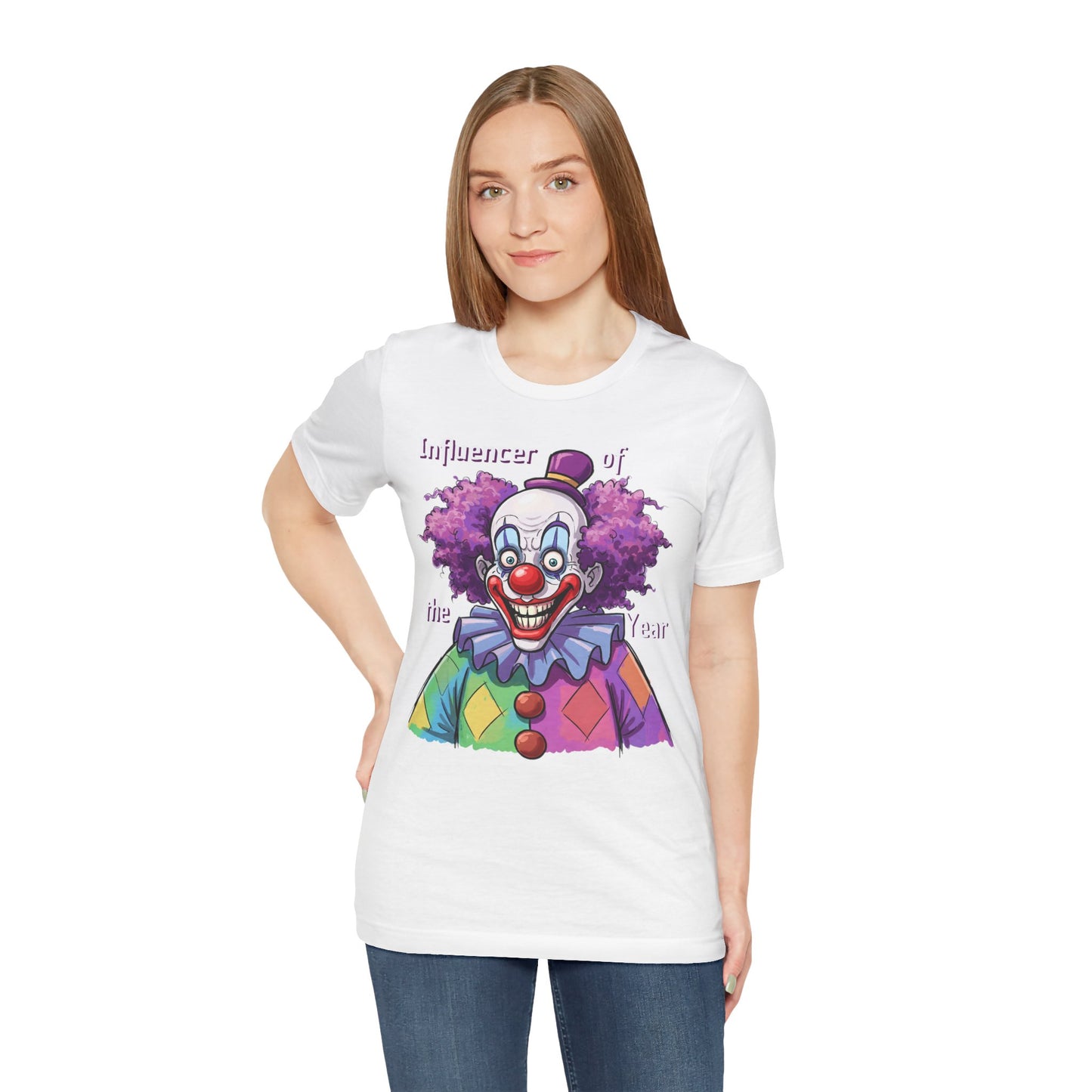 Influencer of the Year Clown T-Shirt - Funny Unisex Jersey Tee - Schmartypants