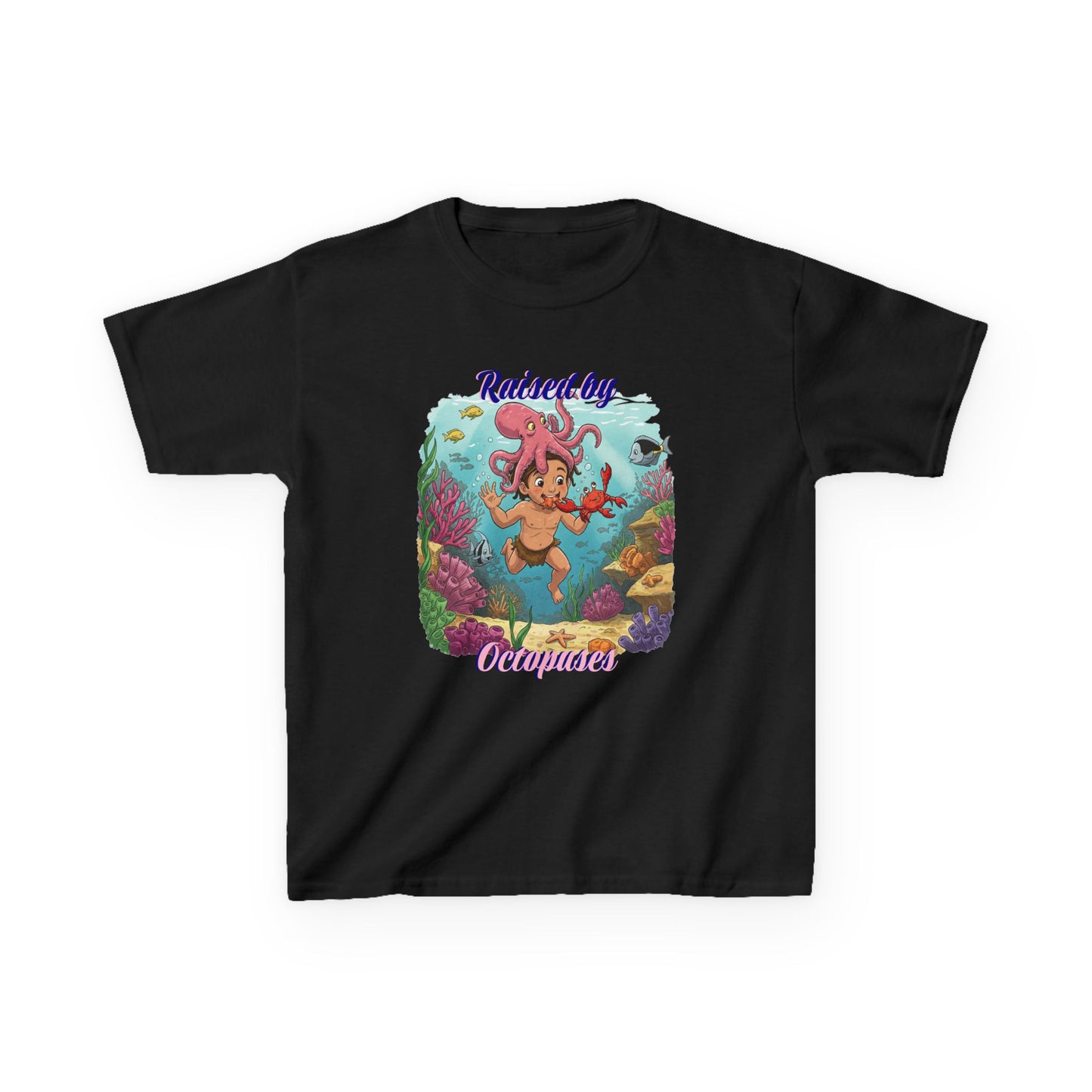 'Raised by Octopuses' Funny Underwater Adventure Kids Tee - Quirky Ocean-Themed Shirt, Perfect Gift for Beach Lovers, Funny Kids Apparel, Summer Fun Wear, Unique [...]