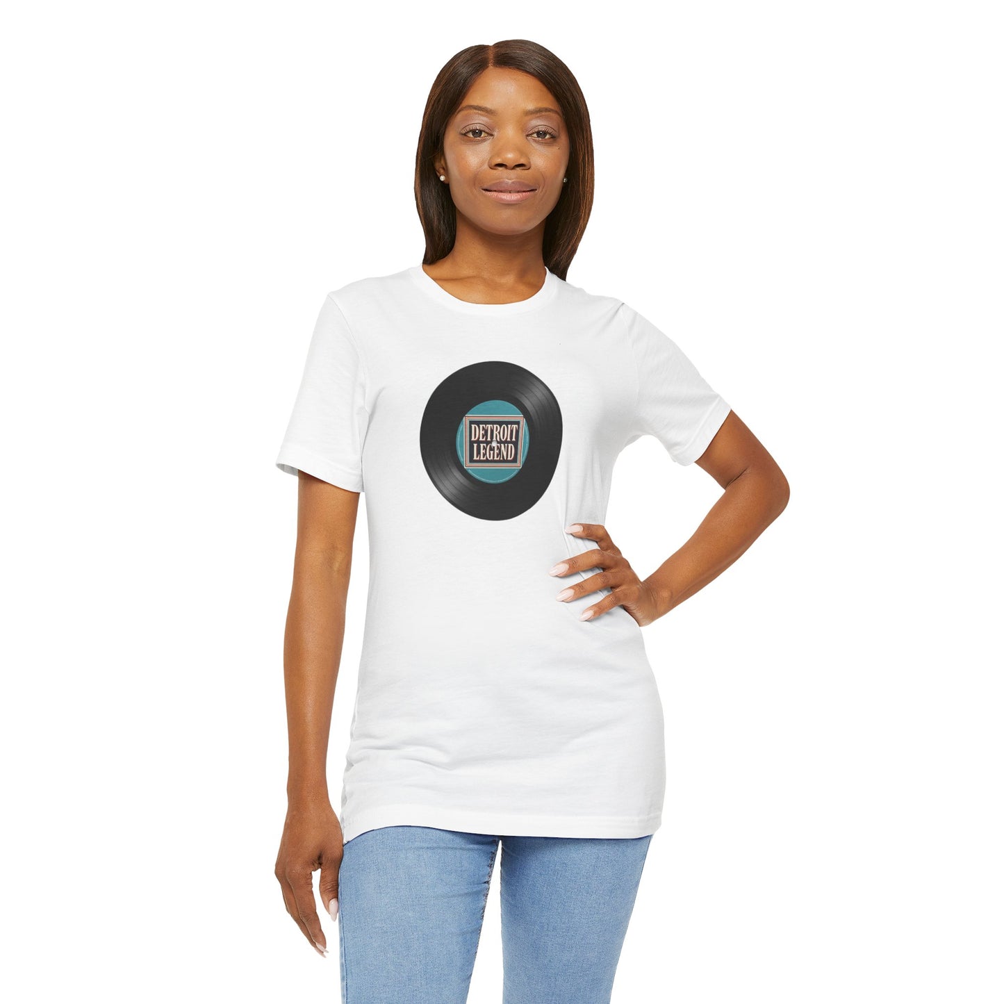 Detroit Legend Vinyl Record Tee, Music Lover Shirt, Unisex Casual Wear, Gift for Music Fans, Retro Record T-Shirt, Motown Shirt