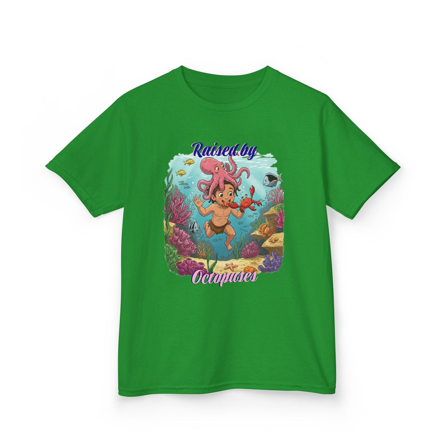 'Raised by Octopuses' Funny Underwater Adventure Kids Tee - Quirky Ocean-Themed Shirt, Perfect Gift for Beach Lovers, Funny Kids Apparel, Summer Fun Wear, Unique [...]