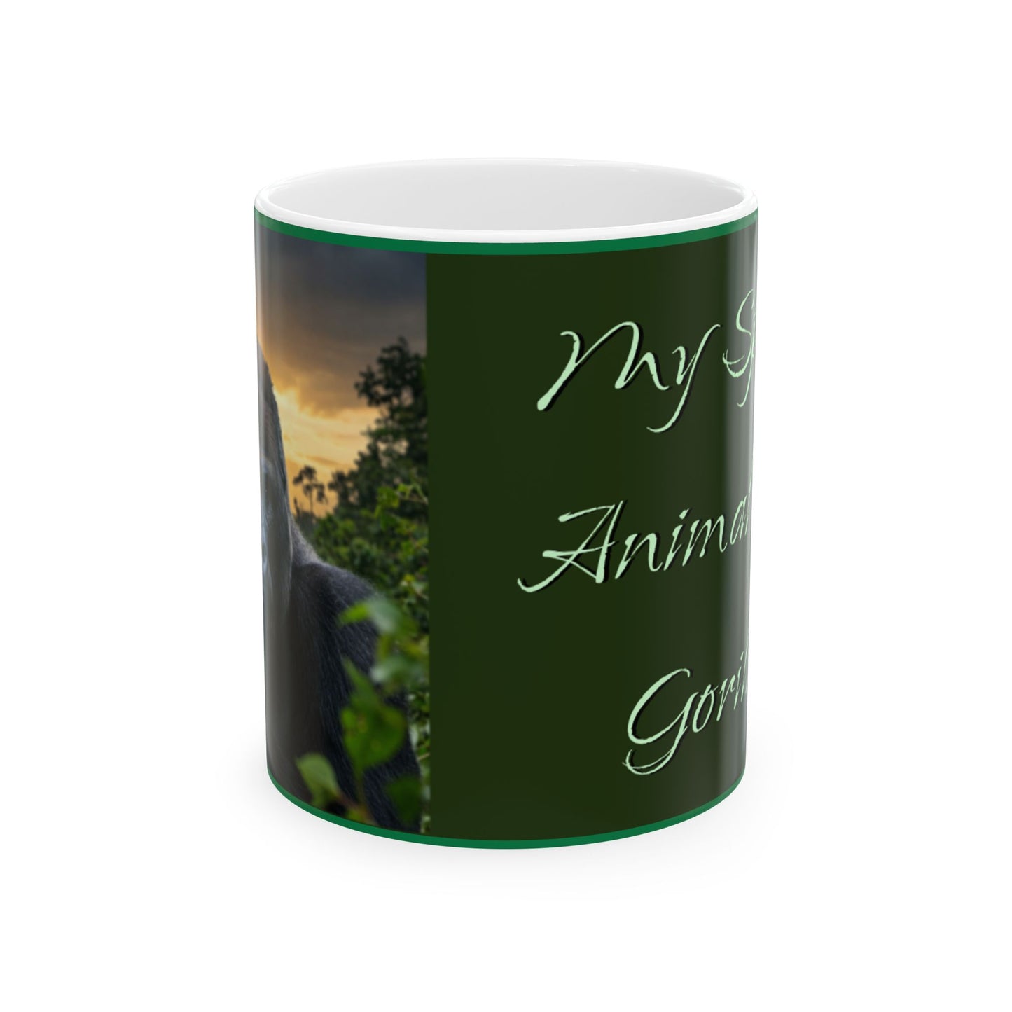 'My Spirit Animal is a Gorilla' Ceramic Mug - Wildlife Lover Gift (11oz, 15oz) - Schmartypants