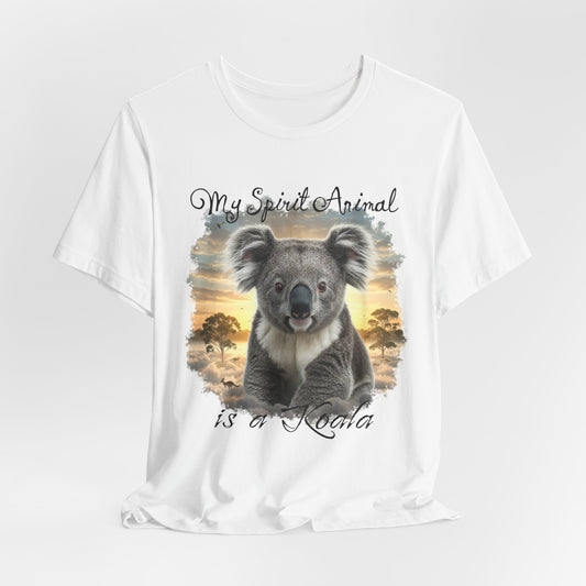 'My Spirit Animal is a Koala' Unisex Jersey Tee - Nature Lover's Gift - Beautiful Aussie Shirt - Schmartypants