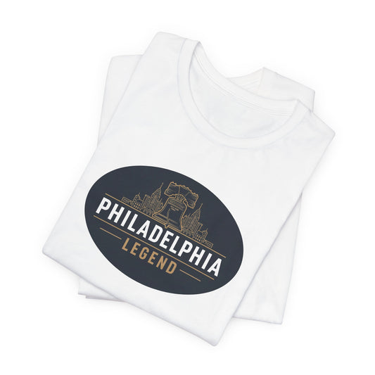 Philadelphia Legend Unisex Jersey Short Sleeve Tee | Casual Fashion, Gift for Sports Fans, Birthday Present, Summer Wear, Philly Souvenir Tee