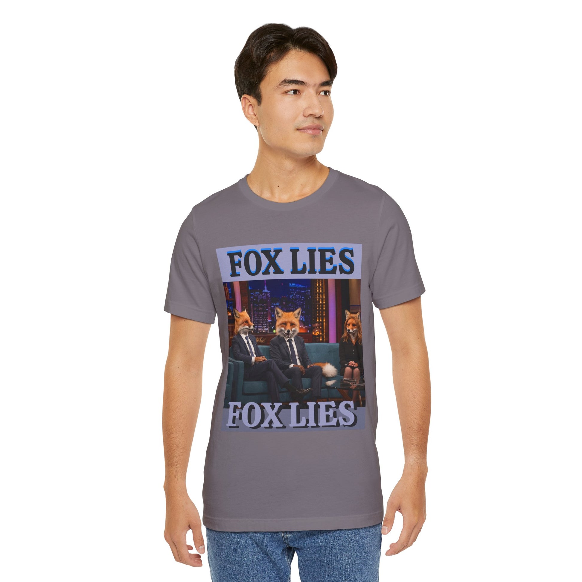 Humorous Fox Lies Tee - Unisex Jersey Short Sleeve T-Shirt - Protest Wear - Activist Tee - Schmartypants
