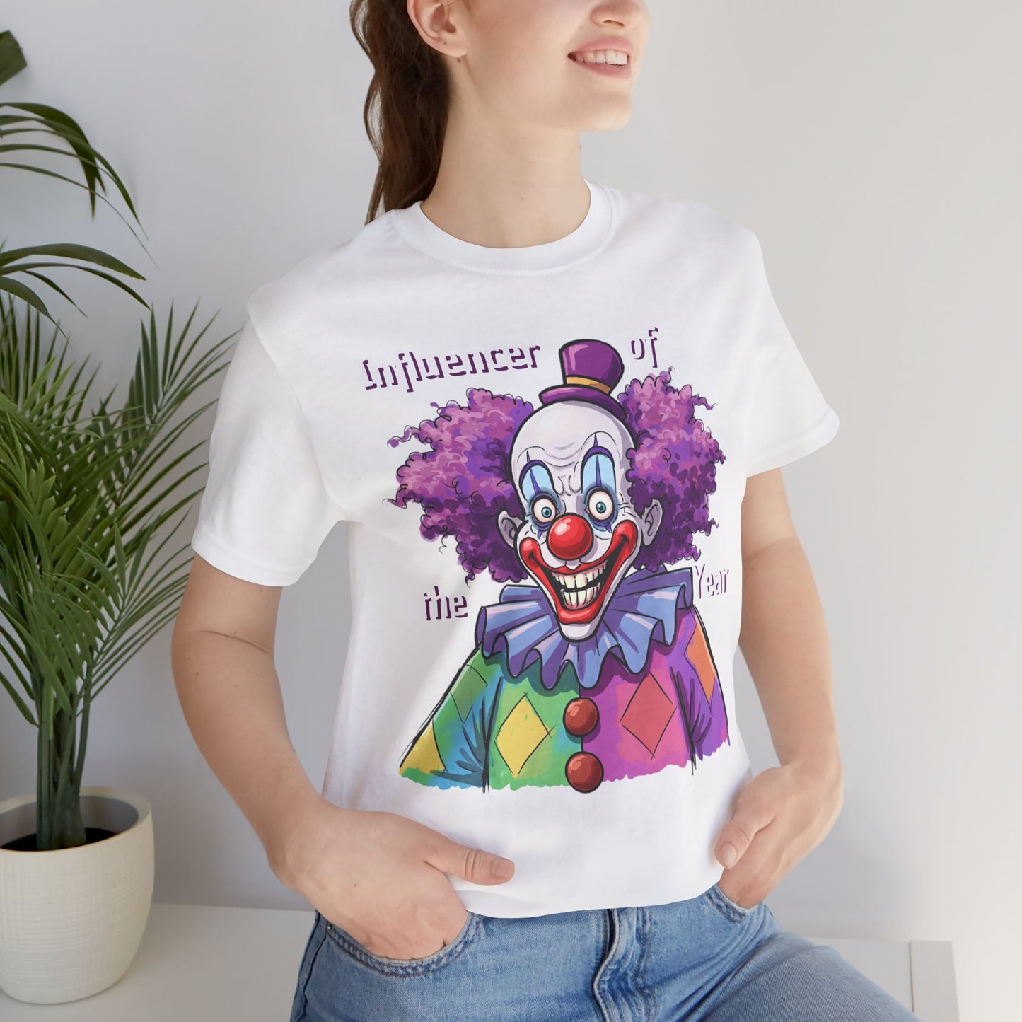 Influencer of the Year Clown T-Shirt - Funny Unisex Jersey Tee - Schmartypants
