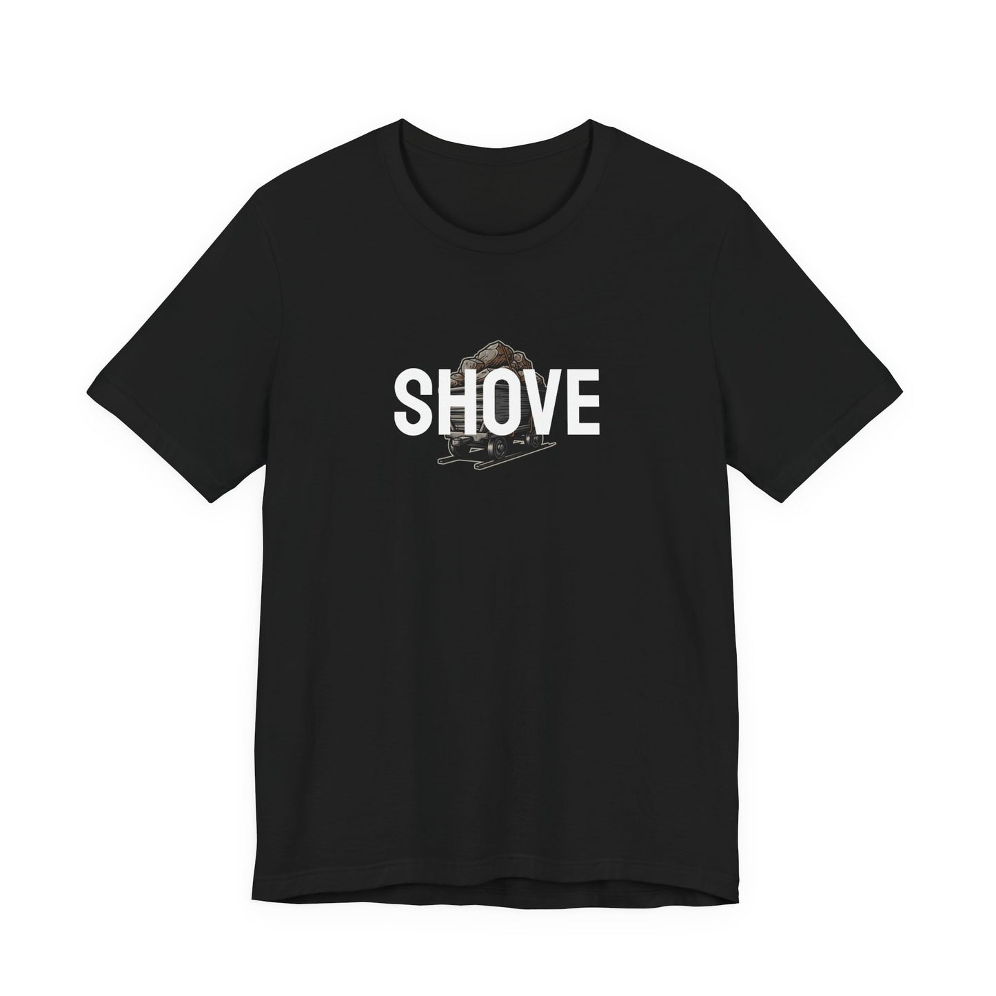 Athletic Spirit SHOVE Unisex Tee, Baseball Player Gift, Sports Fan Shirt, Inspirational Athlete Top, Underdog Competition Statement Piece