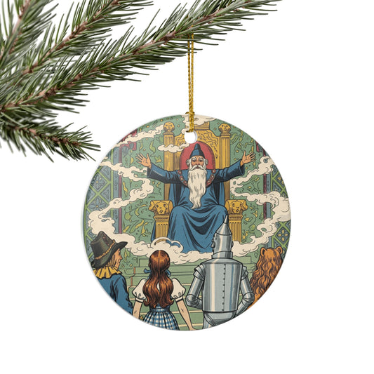 Wizard of Oz Ceramic Ornament, Holiday Decoration, Keepsake Gift, Home Decor, Christmas Ornament, Unique Gift for Fans, Wizard Theme