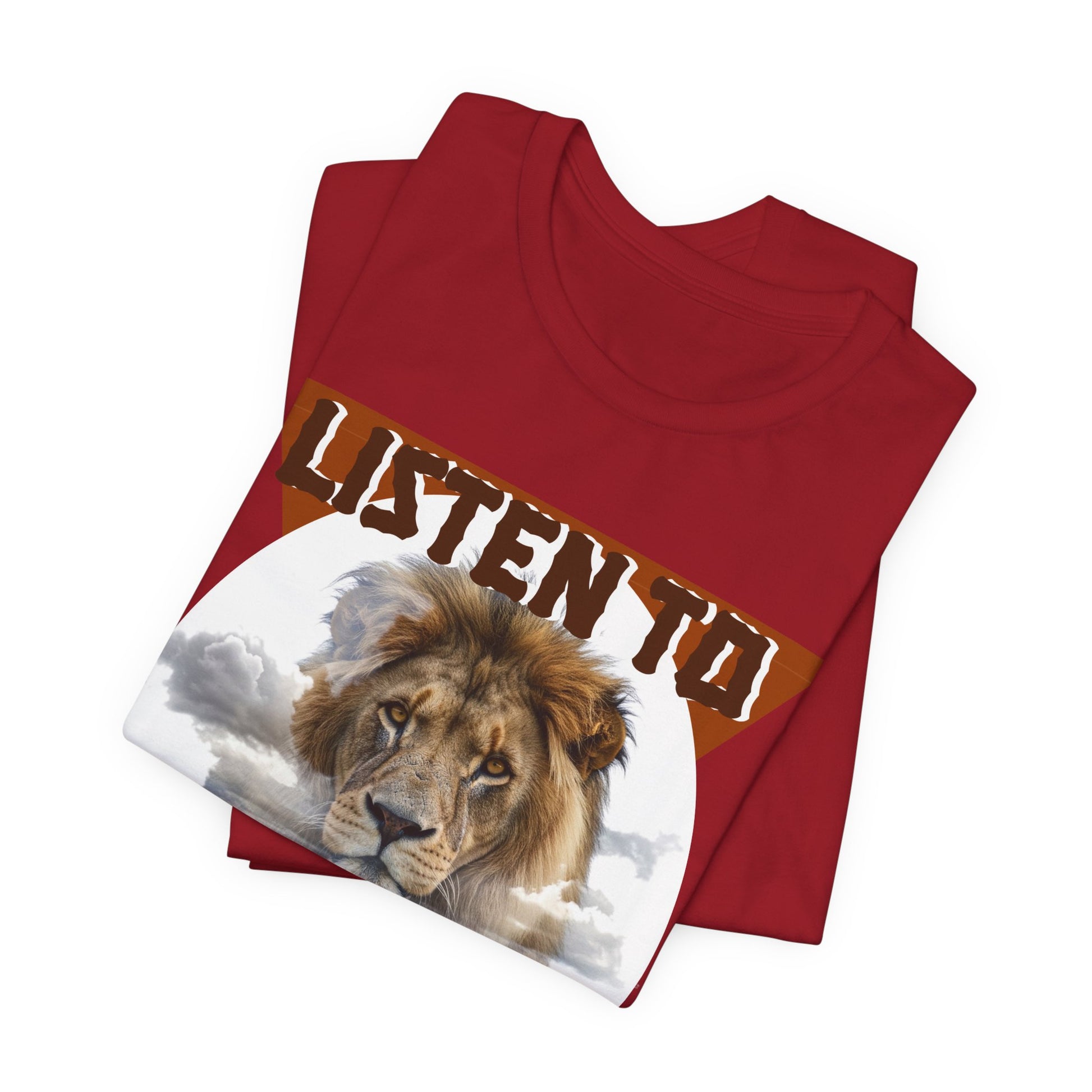 Listen to the Lion Unisex Tee, Casual T-Shirt, Wildlife Lover Gift, Nature Enthusiast Apparel, Birthday Present, Adventure Wear, Van Morrison Fans - Schmartypants