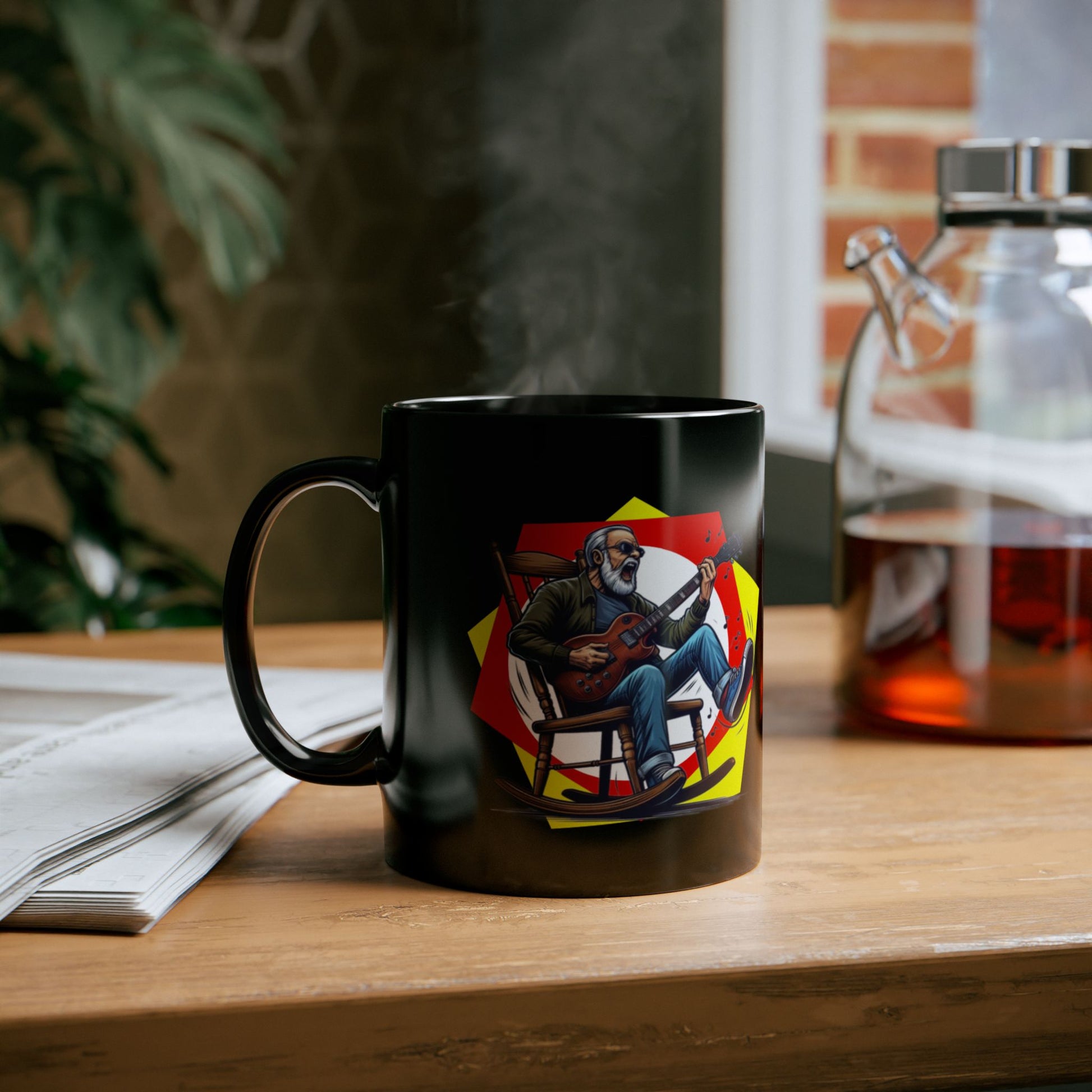 "Grandfathers Rock" Coffee Mug - Funny Black Mug for Granddad, Gift for Father's Day, Birthdays - Schmartypants
