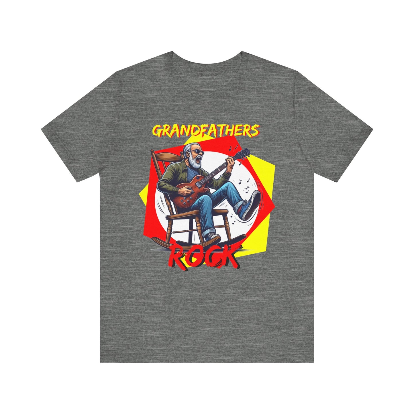 Grandfathers Rock Unisex Tee | Funny, Cool Graphic T-Shirt for Music Lovers, Birthdays, Father's Day - Schmartypants
