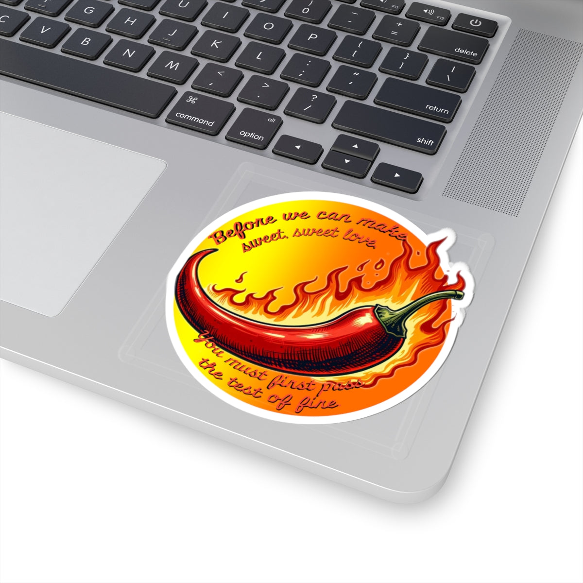 Spicy Love Kiss-Cut Stickers - Funny Chili Pepper Design for Valentine's Day - Schmartypants