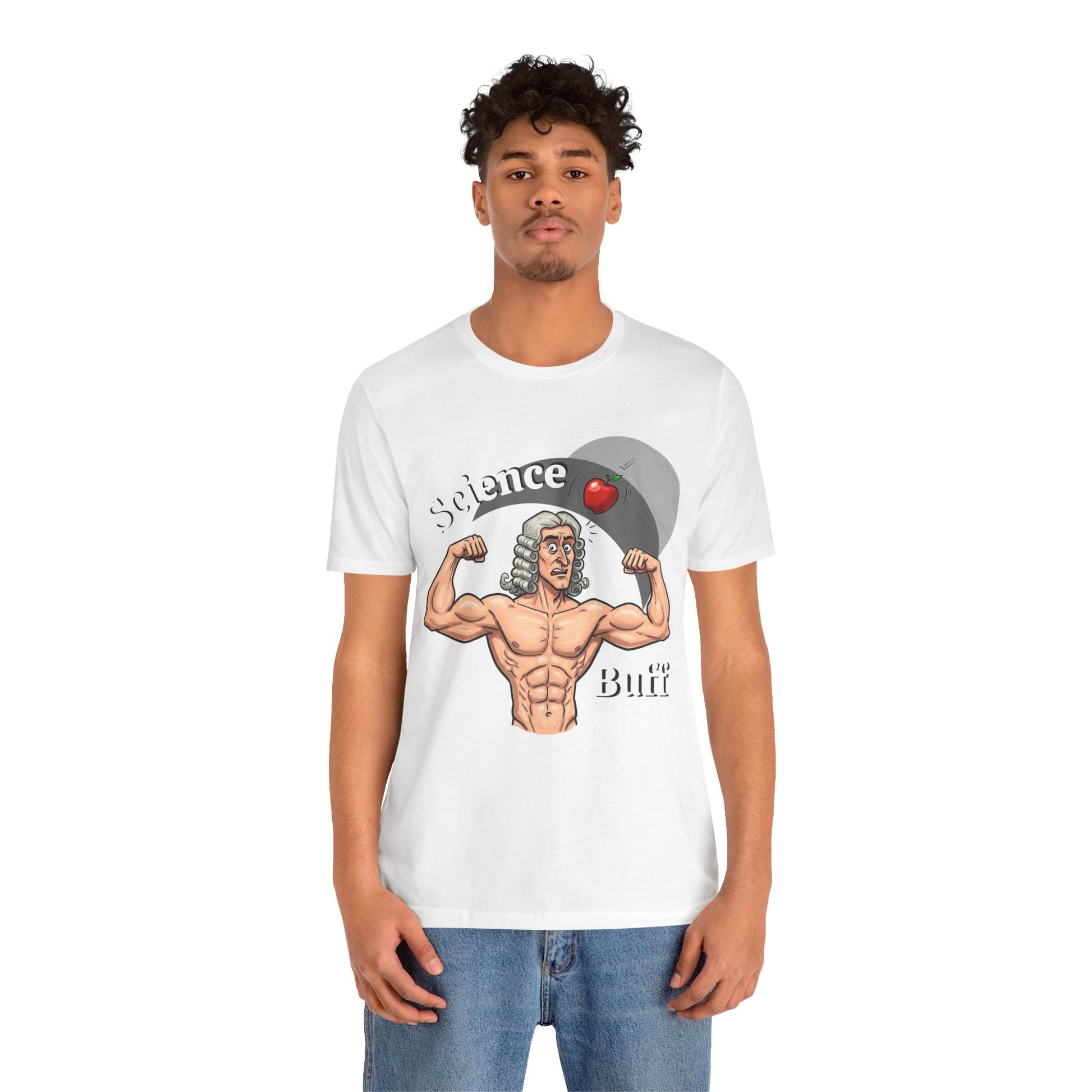 Funny 'Science Buff' Unisex Tee, Funny Science Shirt, Gift for STEM Lovers, Academic Humor T-Shirt, Geeky Top, Science Enthusiast Apparel, Sir Isaac Newton Fans - Schmartypants