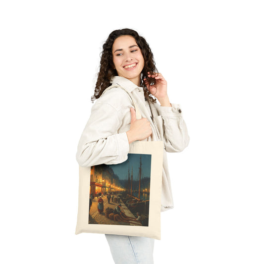 Vintage Art Cotton Canvas Tote Bag, Floral Tote, Eco-Friendly Bag, Art Lover Gift, Grocery Shopping Bag, Boho Tote