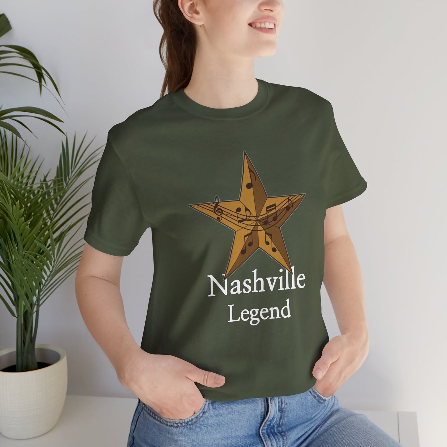 Nashville Legend Tee, Unisex Jersey T-Shirt, Country Music Apparel, Gift for Musicians, Nashville Souvenir, Western Style Clothing