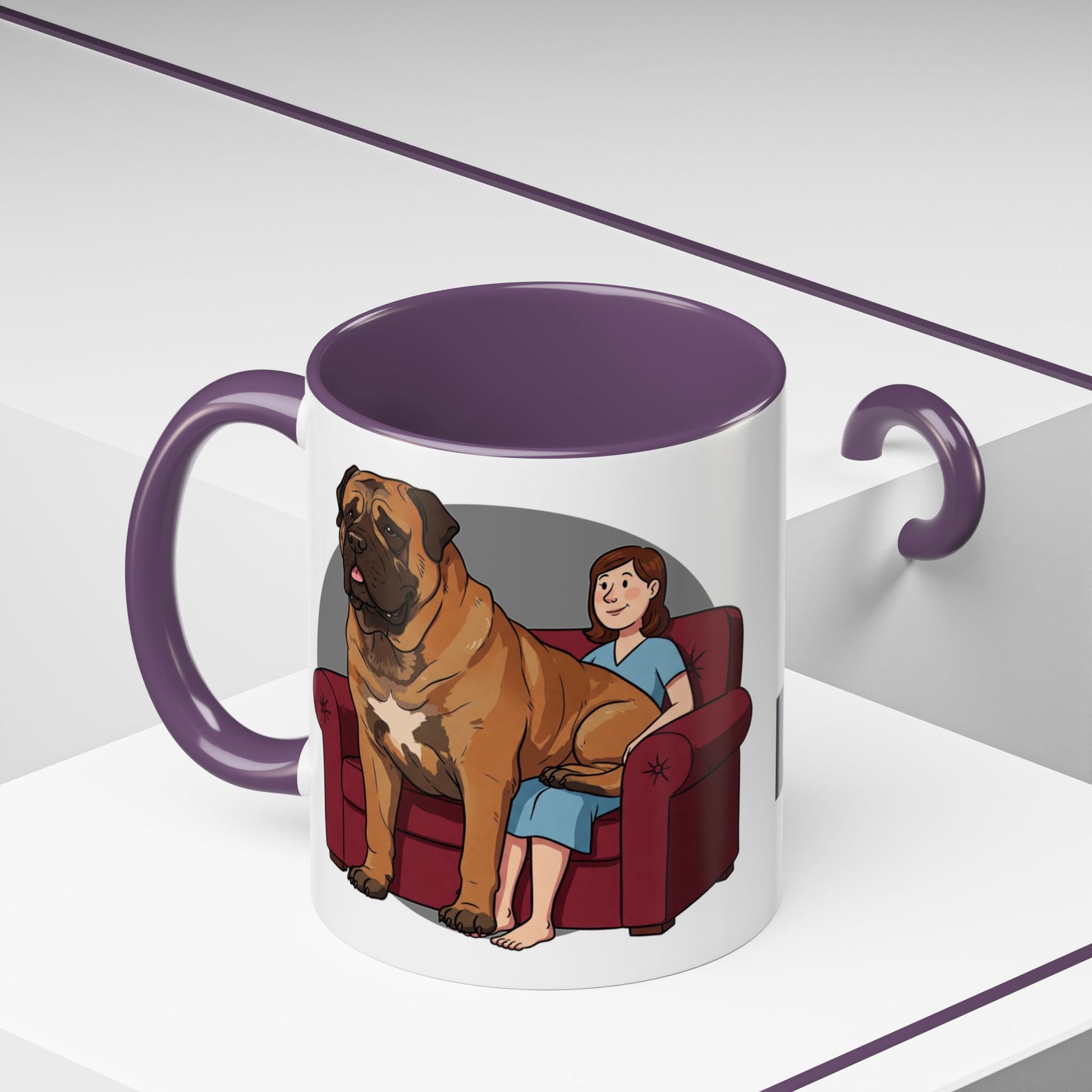 Mastiff Lap Dog Accent Coffee Mug - Perfect Funny Gift for Dog Lovers, Mastiff Breeders - Schmartypants