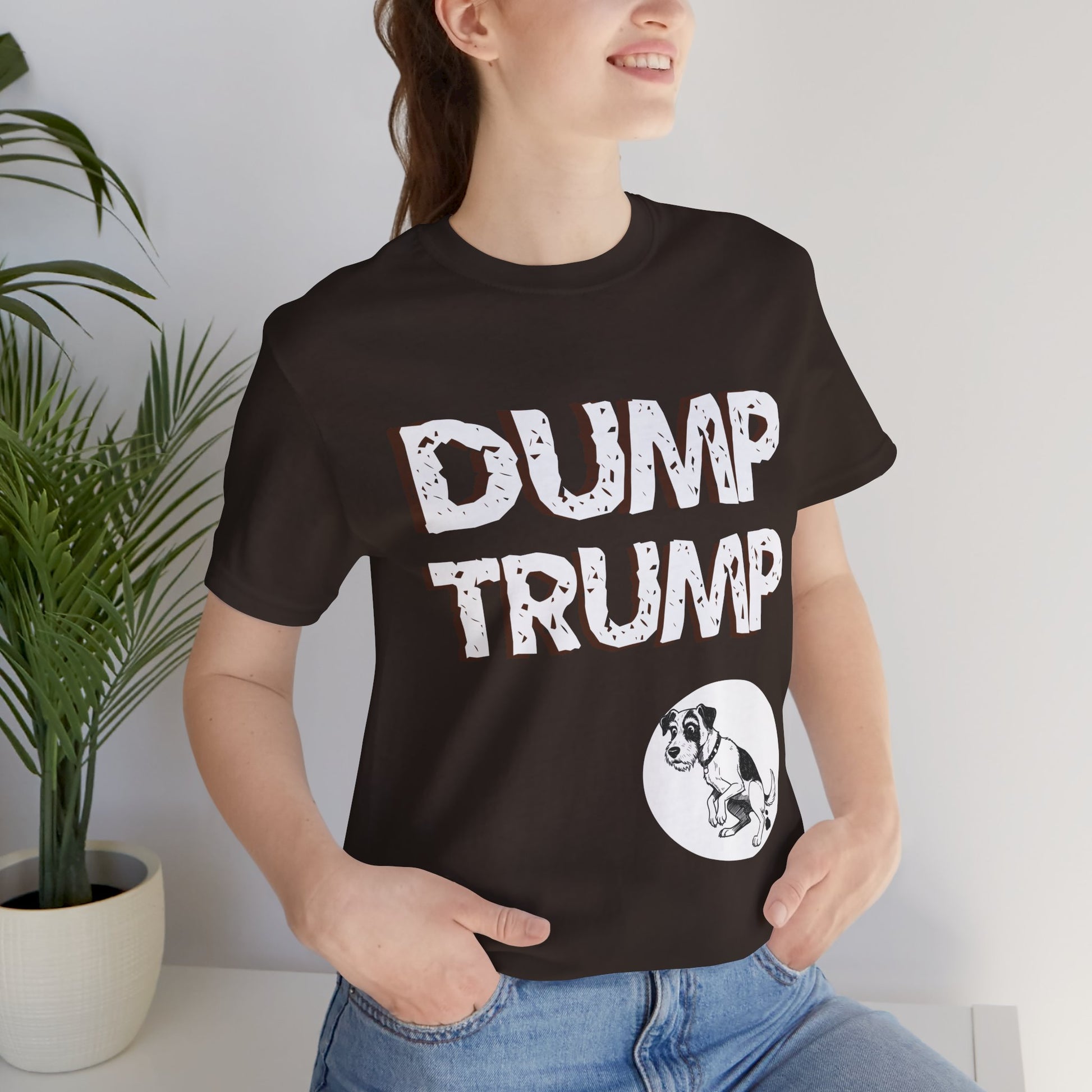 Funny Protest Unisex Jersey Tee - "Dump Trump" Graphic - Activist Wear - Schmartypants
