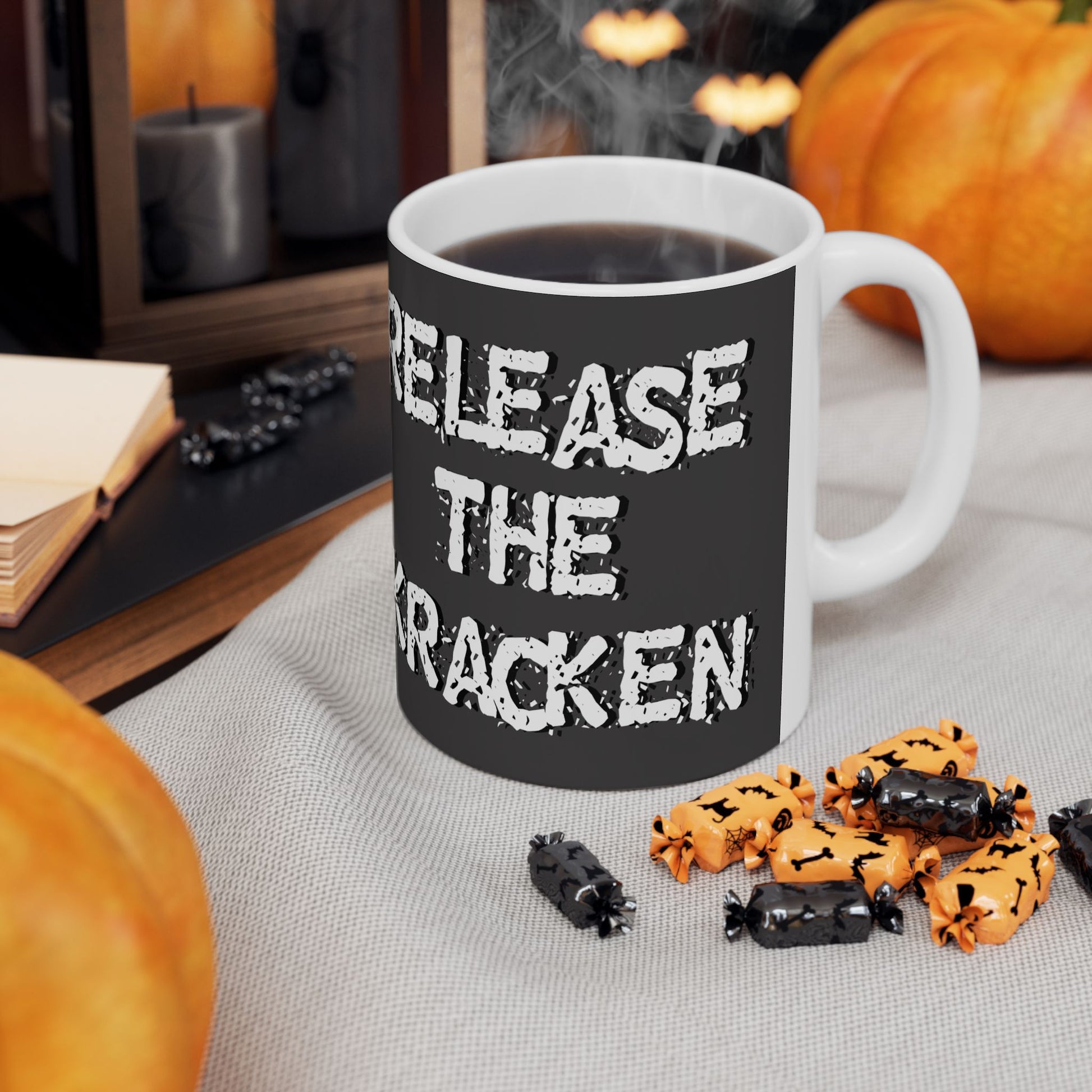 Octopus-Themed Ceramic Mug - "Release the Kraken" Design for Pirates and Gamers - Schmartypants
