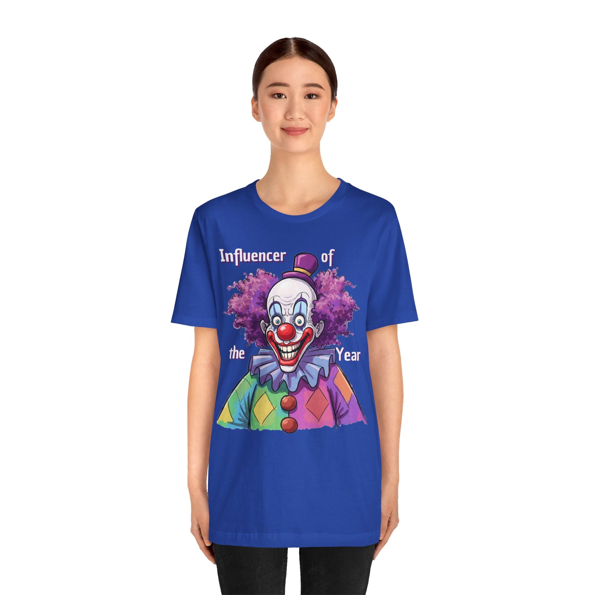 Influencer of the Year Clown T-Shirt - Funny Unisex Jersey Tee - Schmartypants