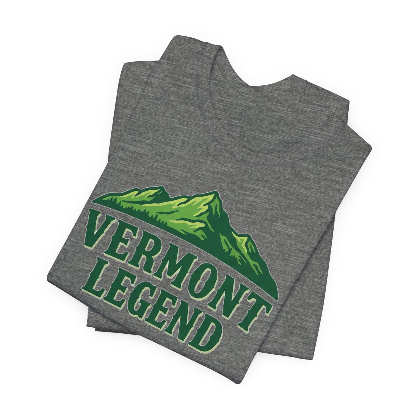 Vermont Legend Unisex Tee, Mountain Graphic T-Shirt, Outdoor Adventure Shirt, Hiking Apparel, Gift for Nature Lovers, Vermont Souvenir Tee