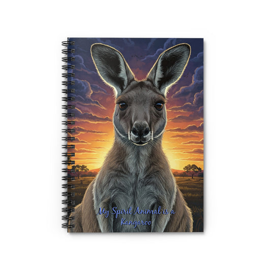 'My Spirit Animal is a Kangaroo' Notebook - Inspirational Ruled Spiral Journal, for Aussies and Wildlife Lovers - Schmartypants