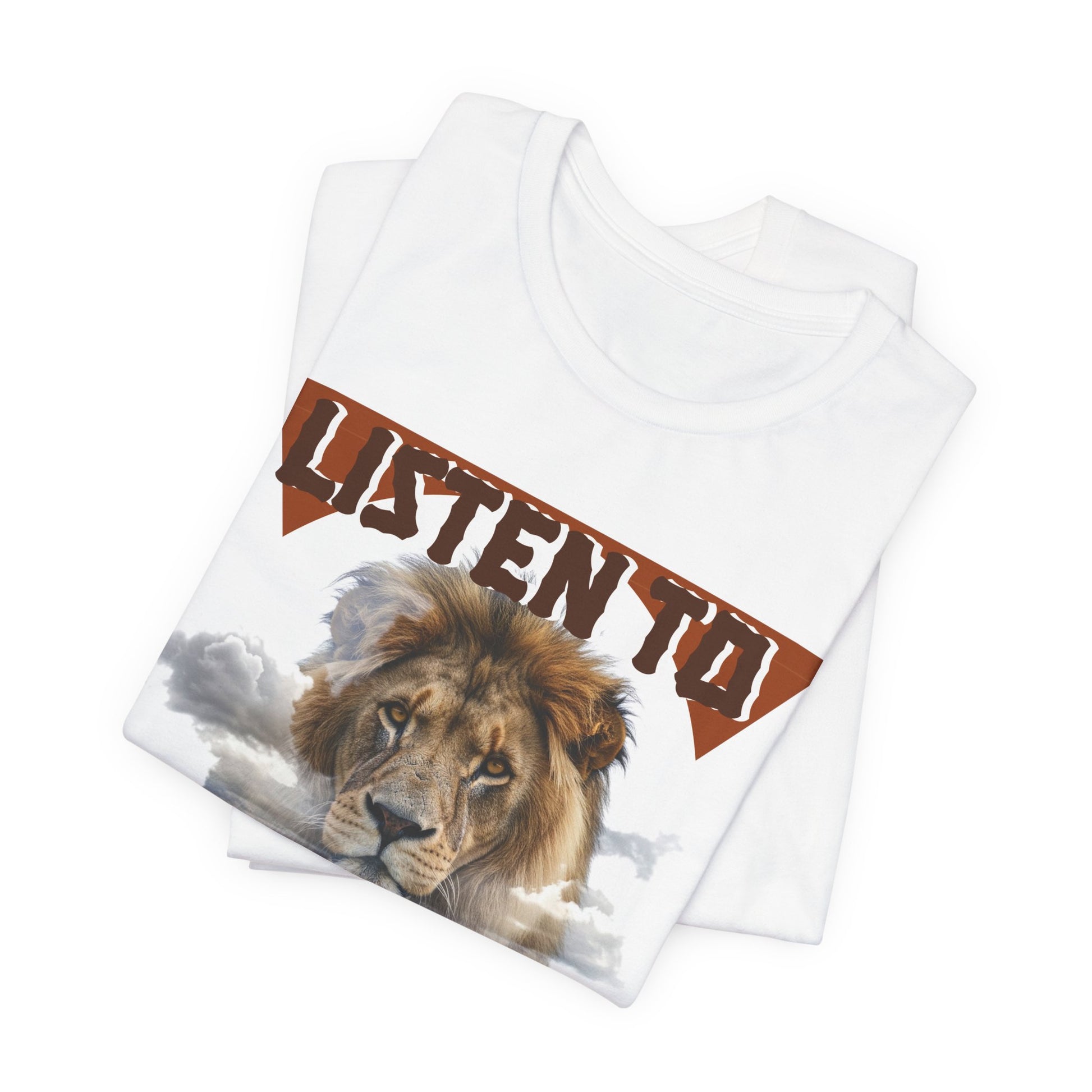 Listen to the Lion Unisex Tee, Casual T-Shirt, Wildlife Lover Gift, Nature Enthusiast Apparel, Birthday Present, Adventure Wear, Van Morrison Fans - Schmartypants