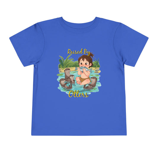 Toddler Short Sleeve Tee | 'Raised By Otters', Cute Kids T-Shirt, Summer Apparel, Gift for Animal Lovers, Playful Toddler Outfit