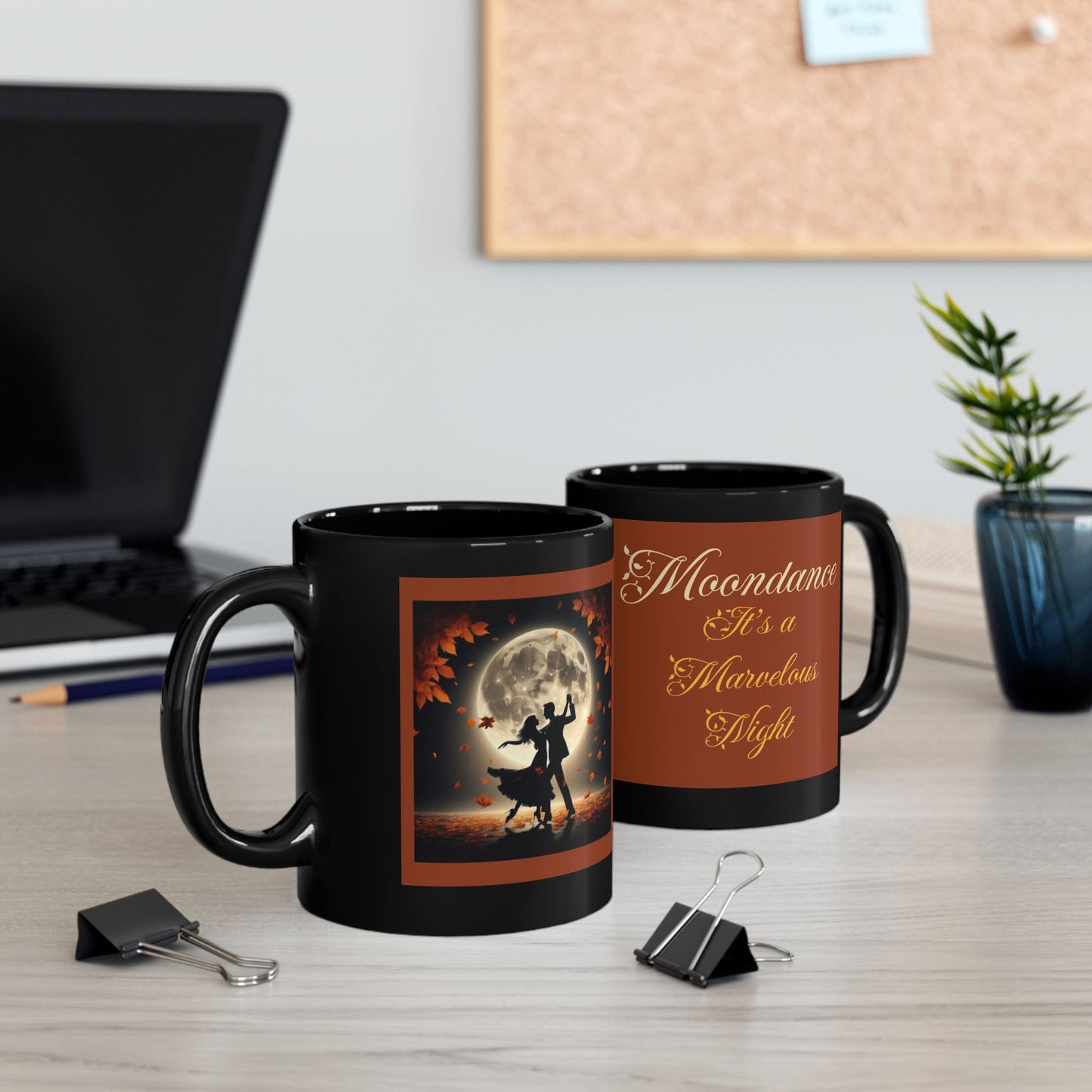 Moondance Marvelous Night Mug - Black 11oz & 15oz Coffee Cup - Schmartypants
