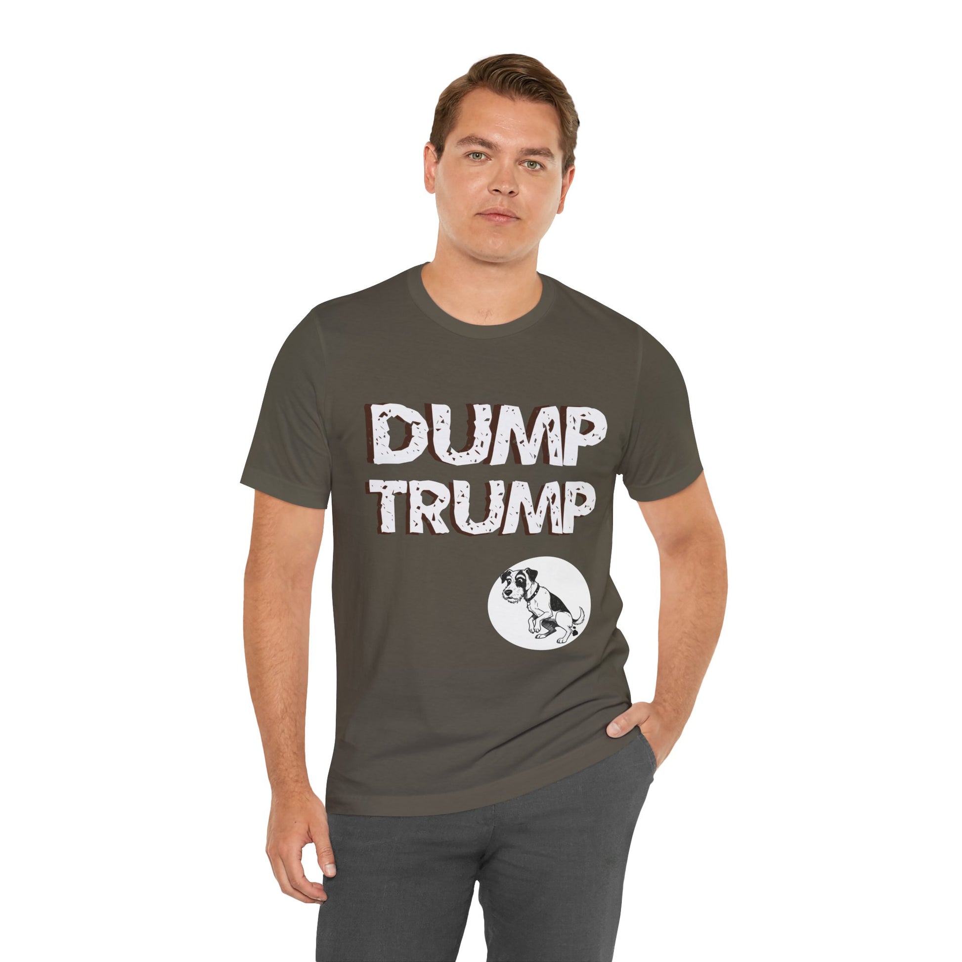 Funny Protest Unisex Jersey Tee - "Dump Trump" Graphic - Activist Wear - Schmartypants