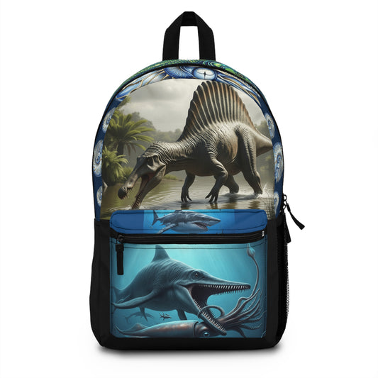 Marine Dino Adventure Backpack - Perfect for Kids, School, Travel, Dinosaur Lovers, Gifts for Birthdays, Back to School