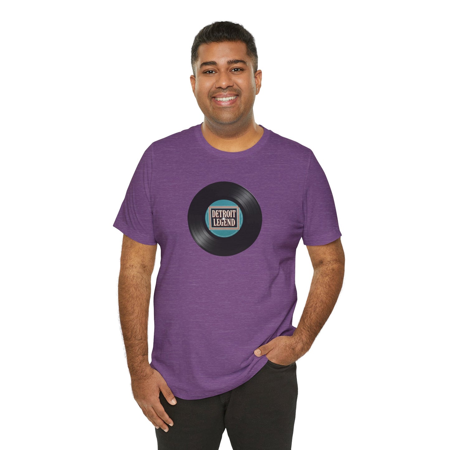 Detroit Legend Vinyl Record Tee, Music Lover Shirt, Unisex Casual Wear, Gift for Music Fans, Retro Record T-Shirt, Motown Shirt