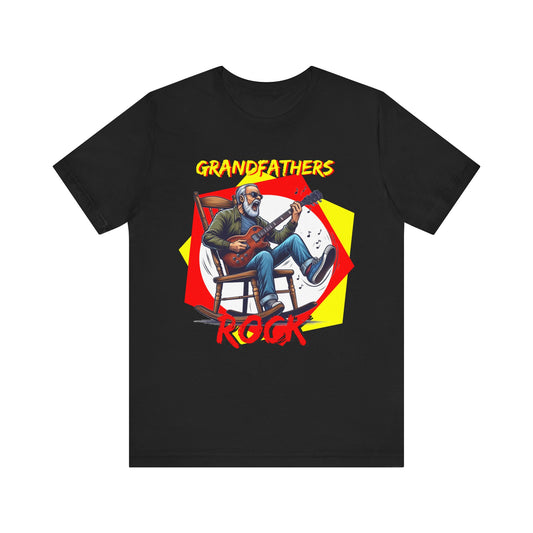 Grandfathers Rock Unisex Tee | Funny, Cool Graphic T-Shirt for Music Lovers, Birthdays, Father's Day - Schmartypants