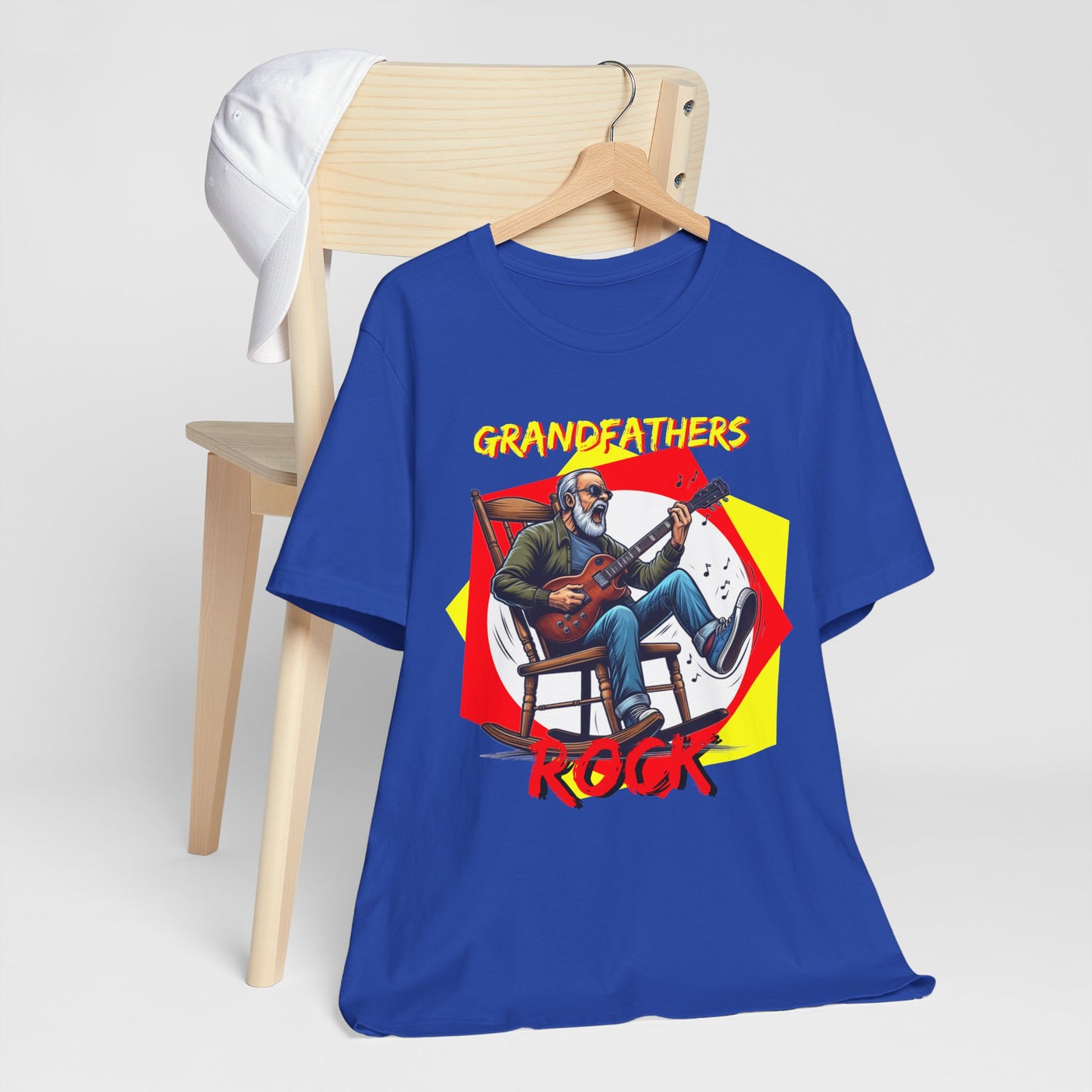 Grandfathers Rock Unisex Tee | Funny, Cool Graphic T-Shirt for Music Lovers, Birthdays, Father's Day - Schmartypants