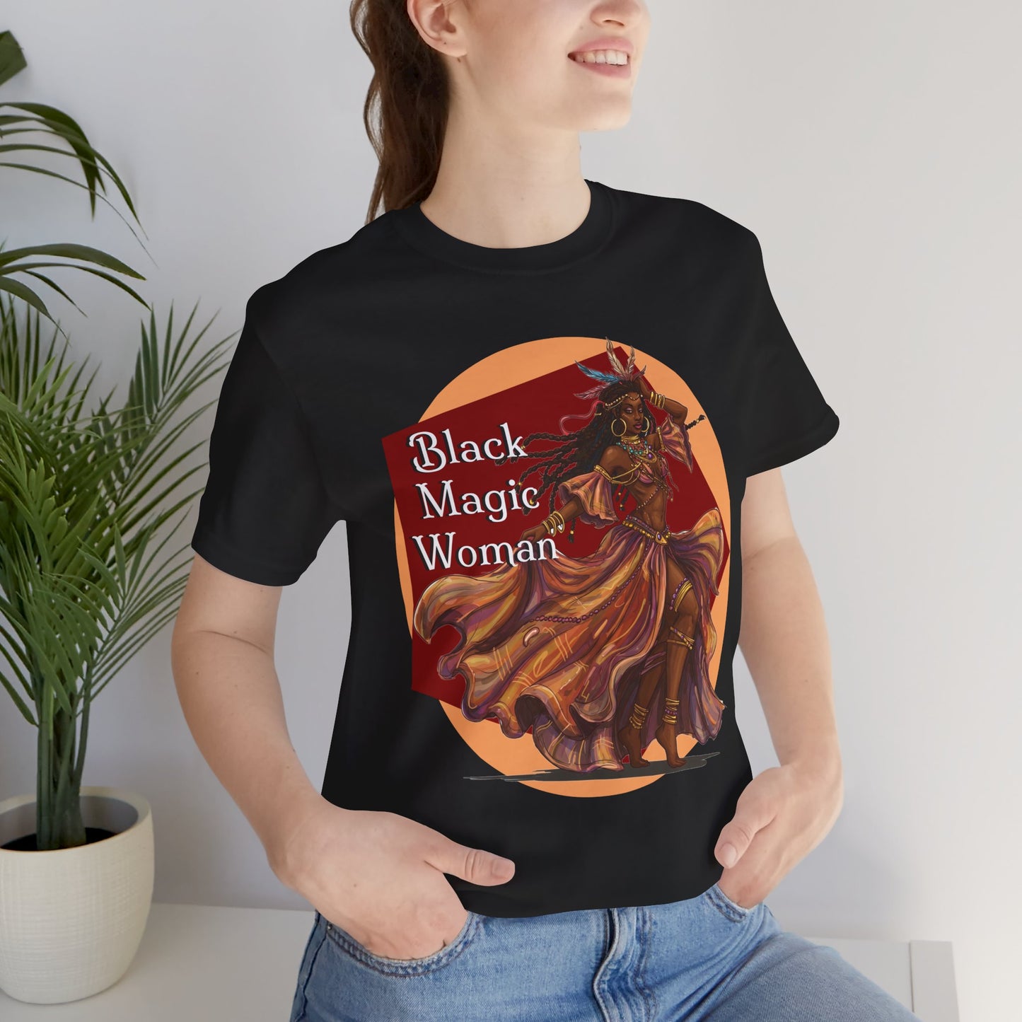 'Black Magic Woman' Tee, Witchy Apparel, Boho T-Shirt, Festival Outfit, Classic Rock Fans, Santana, Fleetwood Mac - Schmartypants