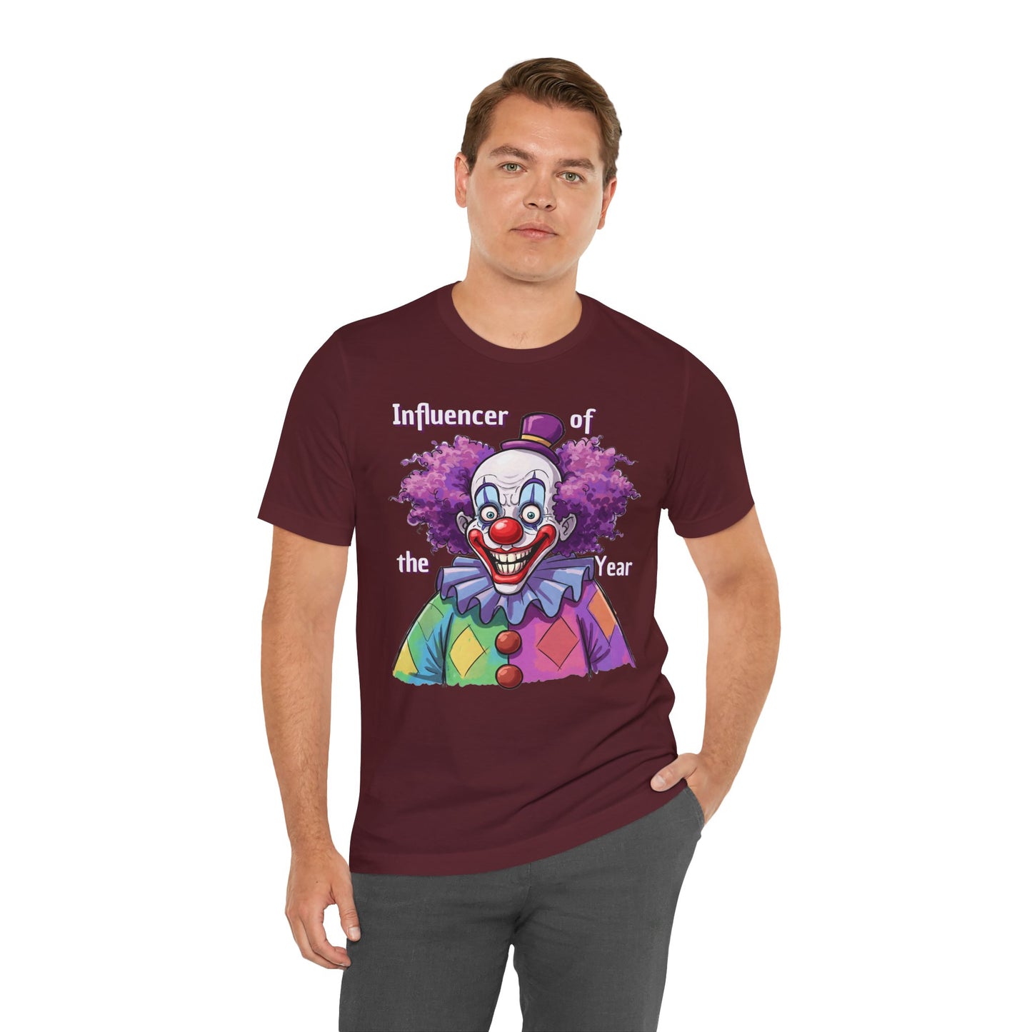 Influencer of the Year Clown T-Shirt - Funny Unisex Jersey Tee - Schmartypants